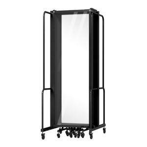 Robo Clear Acrylic Room Divider with Black Frame, 6' Height, 11 Sections,
