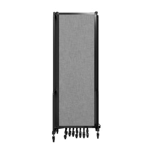 Robo Room Divider with PET Tackable Panels, Black Frame, 6' Height, 11 Sections