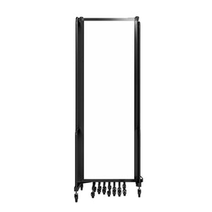 Robo Whiteboard Room Divider with Black Frame, 6' Height, 11 Sections