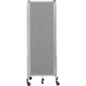 Robo Room Divider with PET Tackable Panels, Grey Frame, 6' Height, 3 Sections