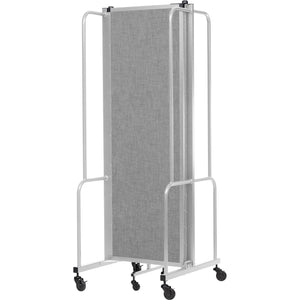 Robo Room Divider with PET Tackable Panels, Grey Frame, 6' Height, 3 Sections