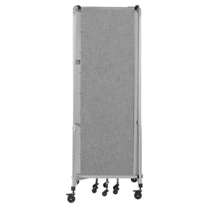 Robo Room Divider with PET Tackable Panels, Grey Frame, 6' Height, 5 Sections
