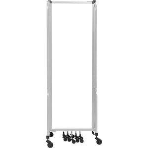 Robo Whiteboard Room Divider with Grey Frame, 6' Height, 7 Sections
