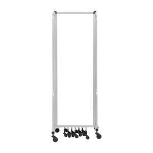 Robo Clear Acrylic Room Divider with Grey Frame, 6' Height, 9 Sections,