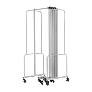 Robo Clear Acrylic Room Divider with Grey Frame, 6' Height, 9 Sections,