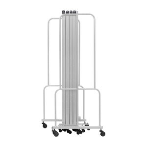 Robo Clear Acrylic Room Divider with Grey Frame, 6' Height, 9 Sections,