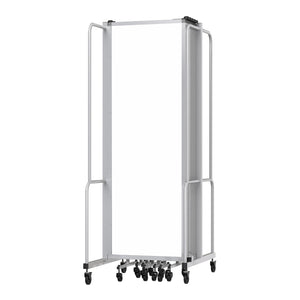 Robo Whiteboard Room Divider with Grey Frame, 6' Height, 11 Sections