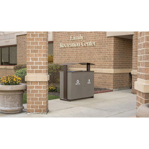 Ellipse Collection Large Capacity Two Stream Outdoor Receptacle