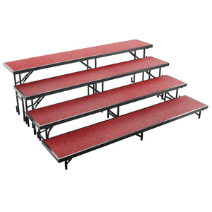 Multi-Level Straight Standing Choral Risers, 18" x 96" Platforms