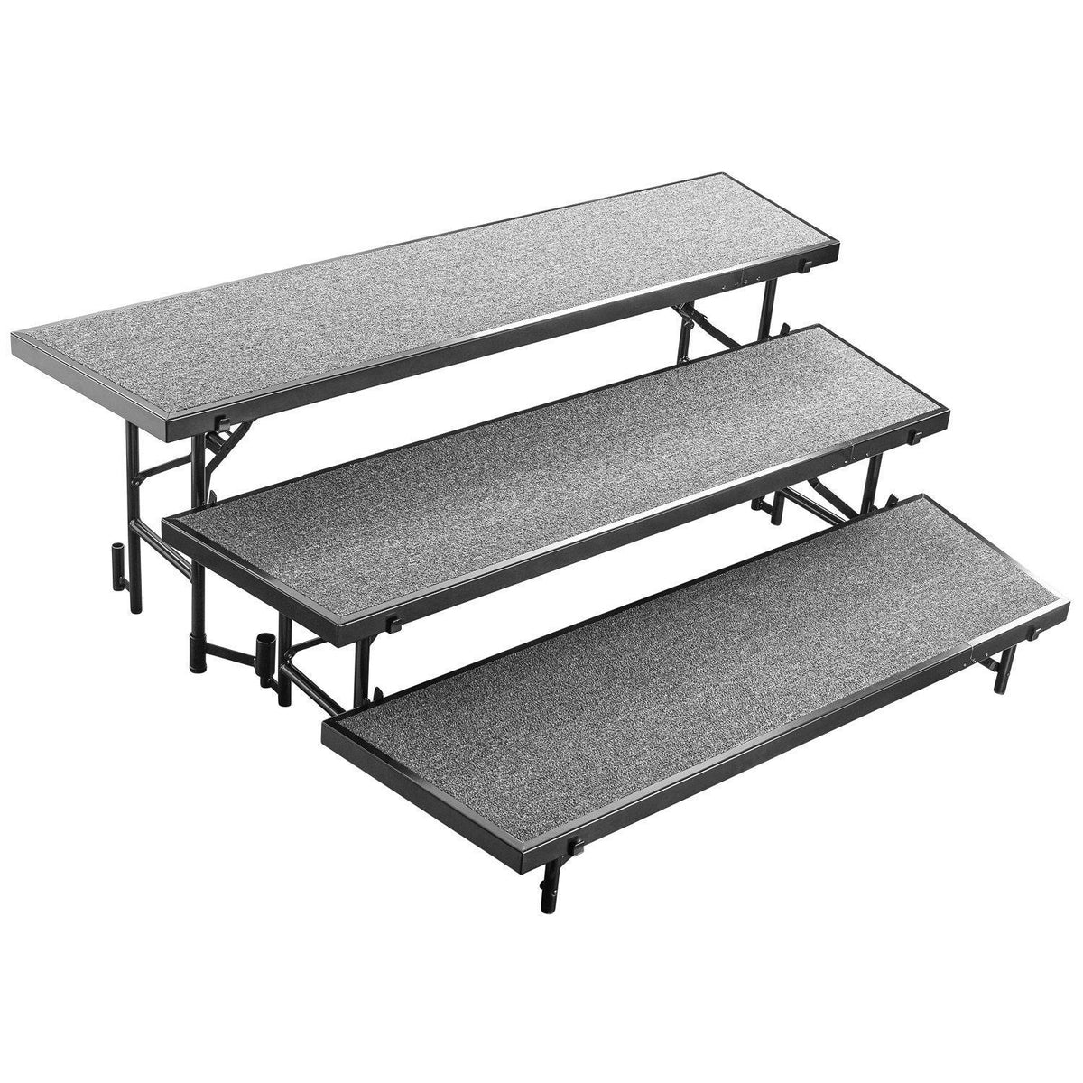 Multi-Level Tapered Standing Choral Risers, 18" x 96" Platforms