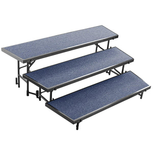 Multi-Level Tapered Standing Choral Risers, 18" x 96" Platforms