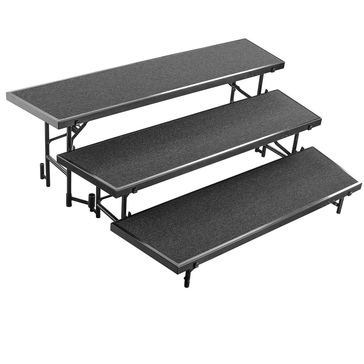 Multi-Level Tapered Standing Choral Risers, 18" x 96" Platforms