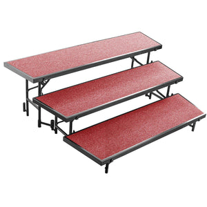 Multi-Level Tapered Standing Choral Risers, 18" x 96" Platforms