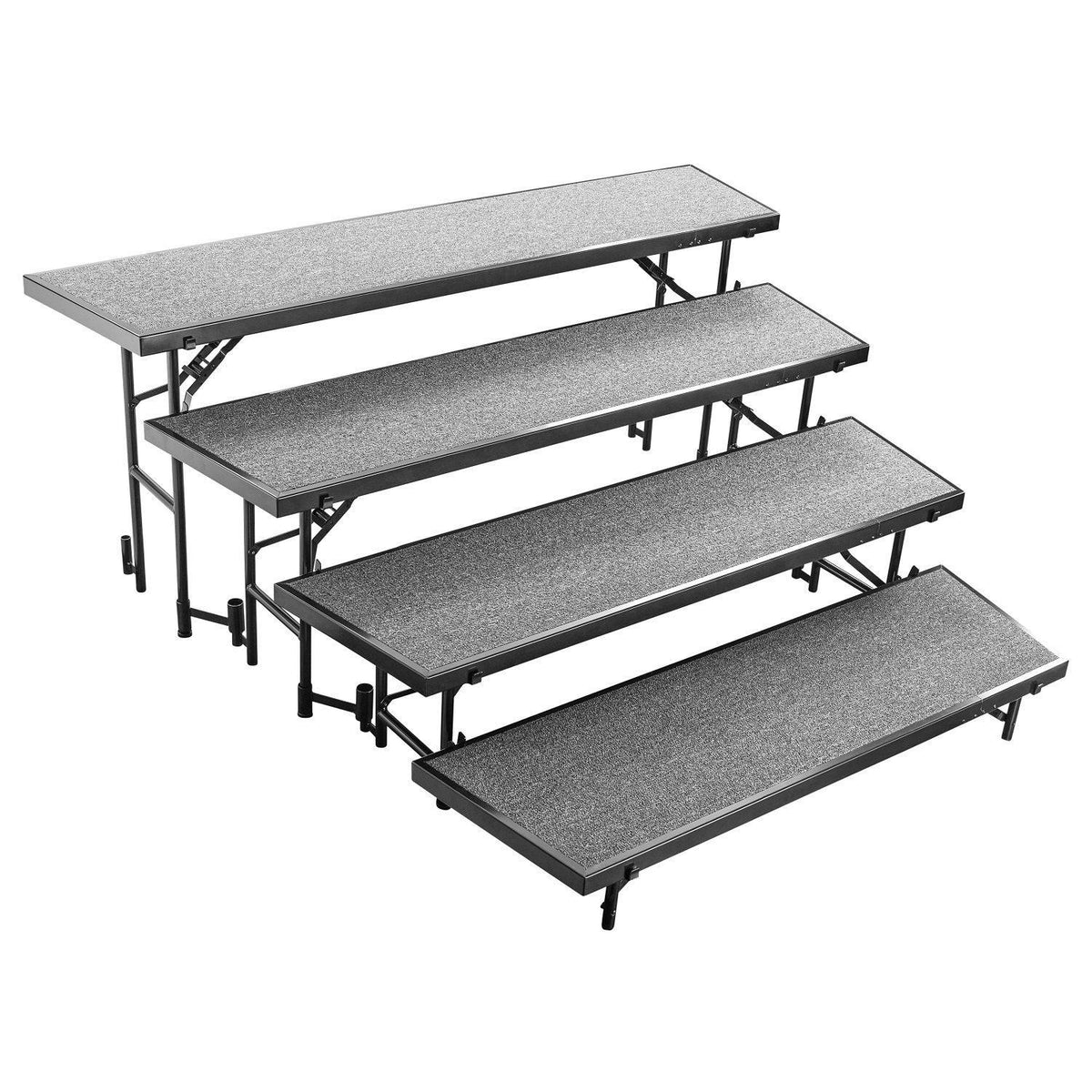 Multi-Level Tapered Standing Choral Risers, 18" x 96" Platforms