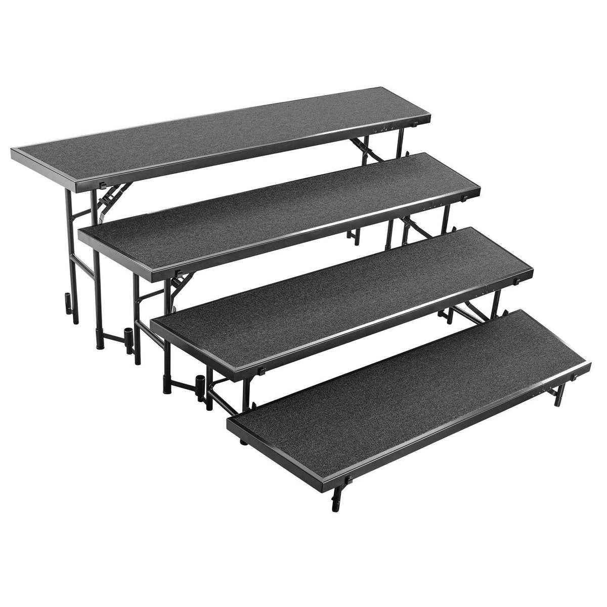 Multi-Level Tapered Standing Choral Risers, 18" x 96" Platforms