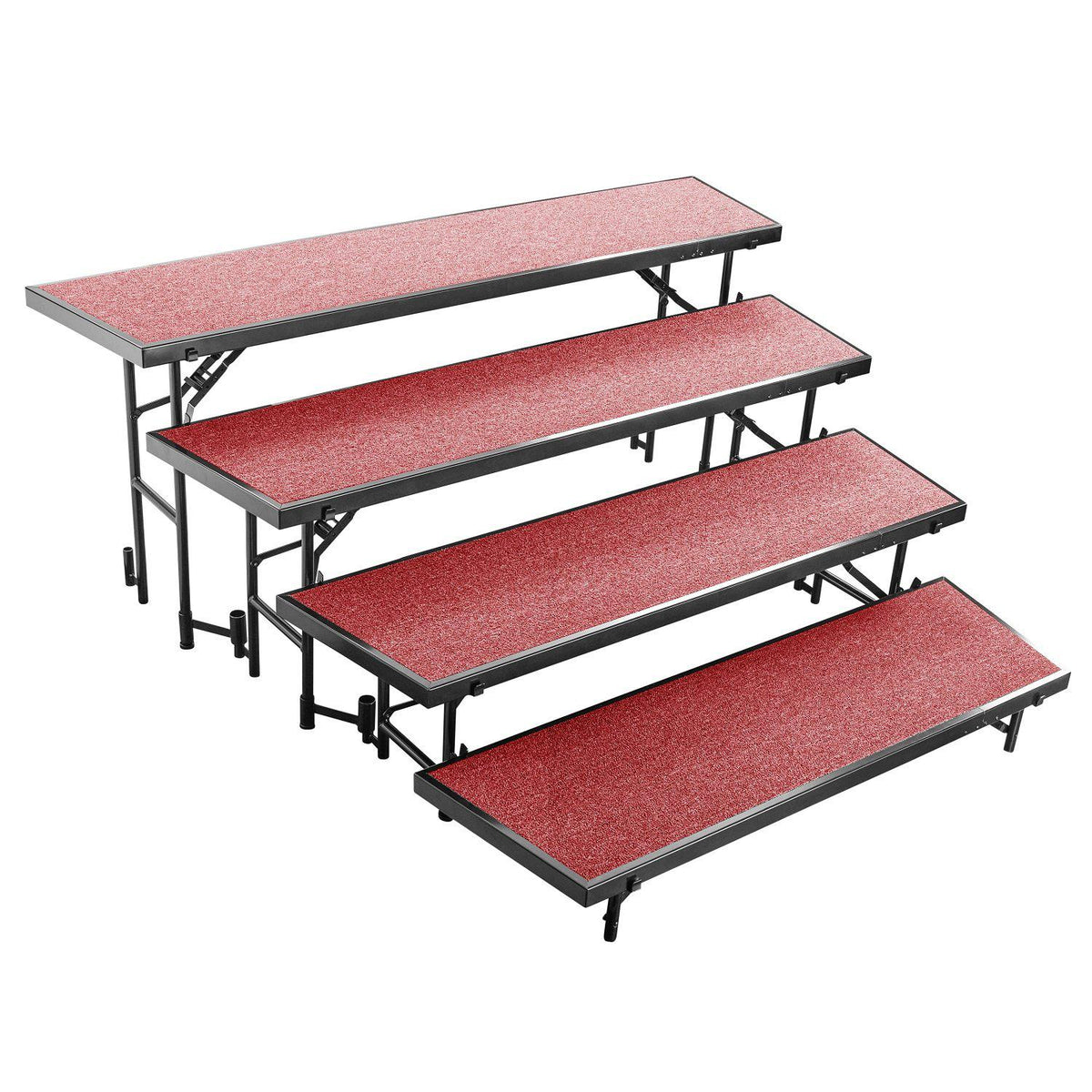 Multi-Level Tapered Standing Choral Risers, 18" x 96" Platforms