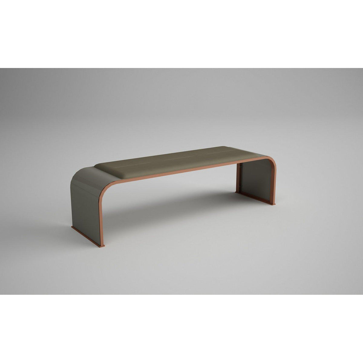 Respit Painted Steel Bench with Cushion