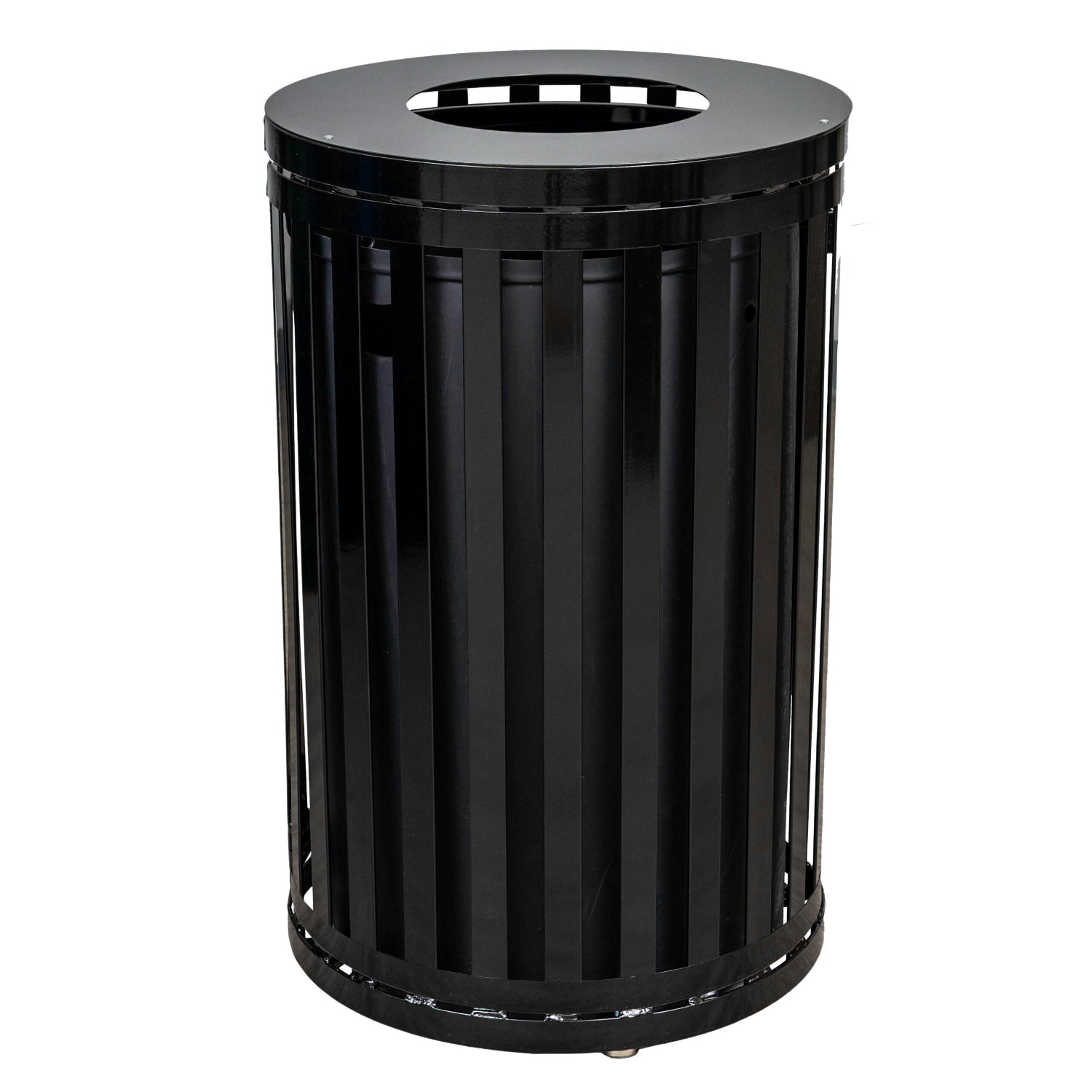 Streetscape Outdoor Trash Receptacle, 45-Gallon Capacity