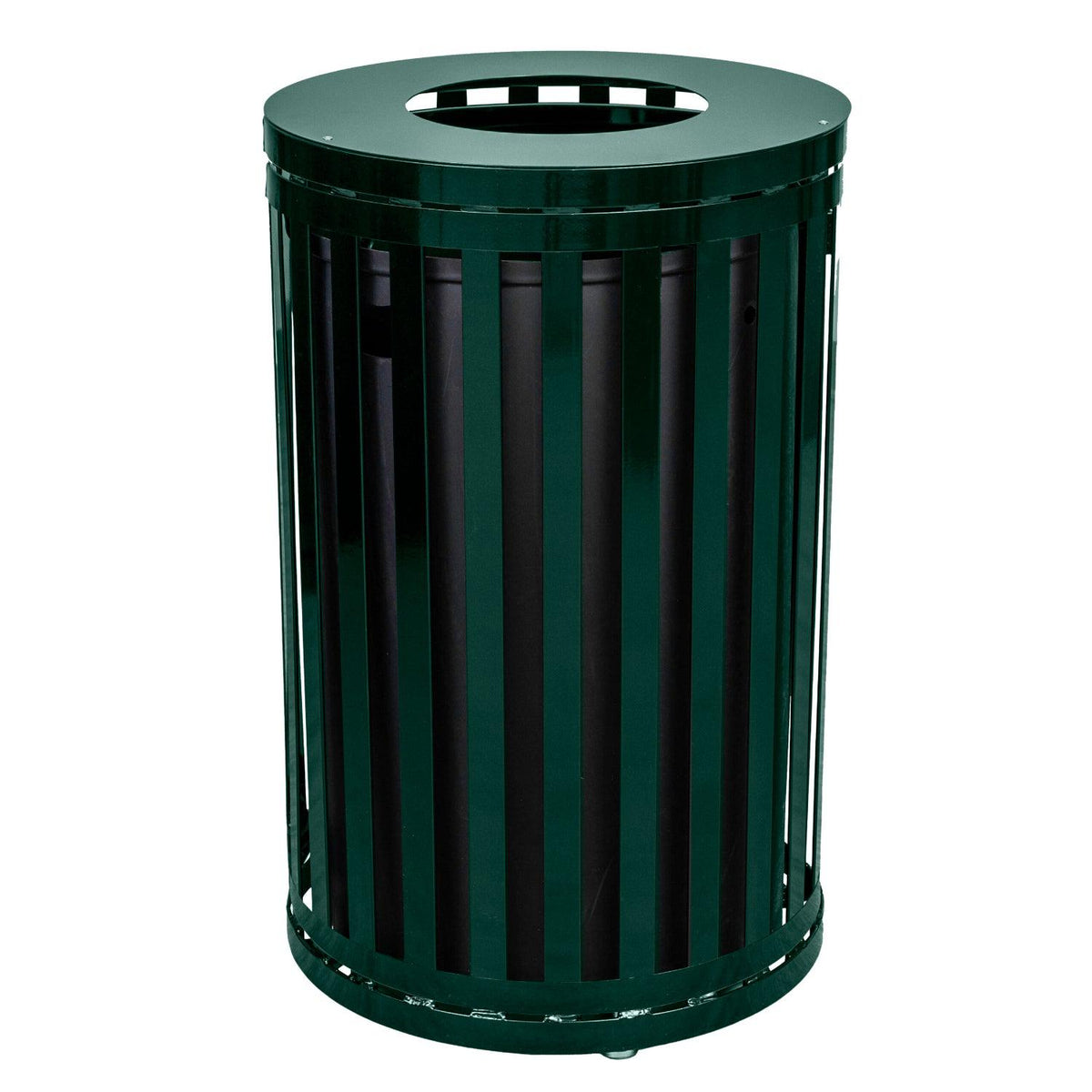 Streetscape Outdoor Trash Receptacle, 45-Gallon Capacity