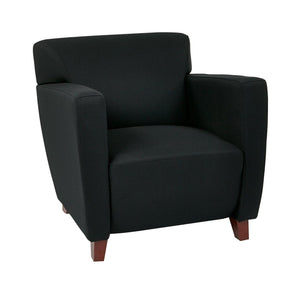 SF Series Fabric Club Chair With Cherry Finish Legs