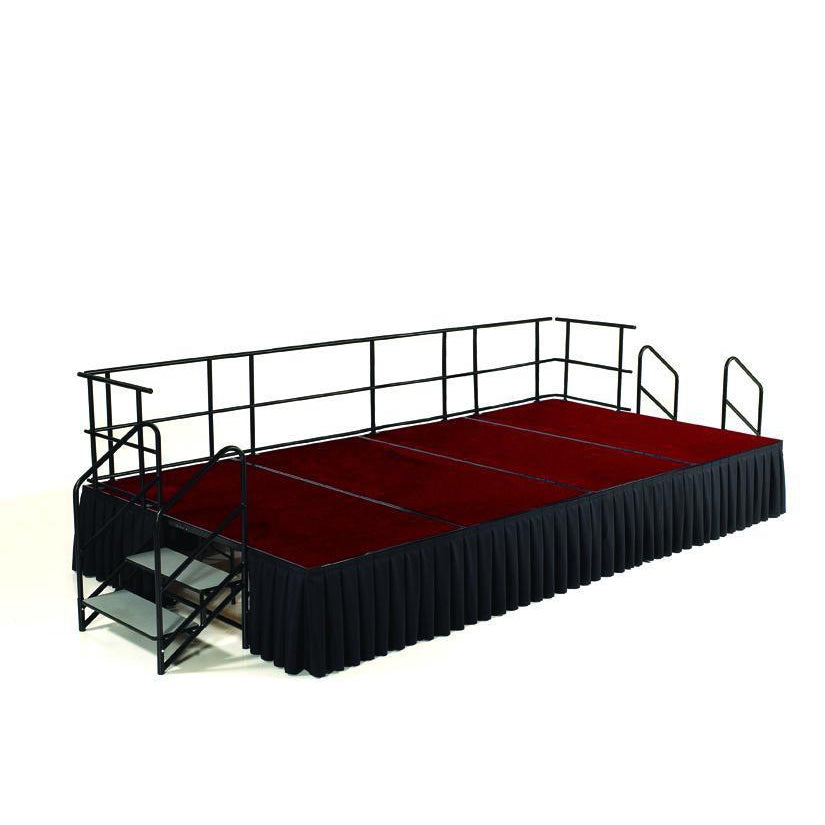 National Public Seating Single Level Stage Package, 8' x 16' x 24"