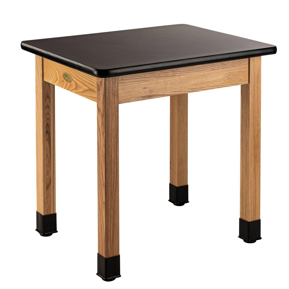 Personal Science Lab Table, Wood Frame, 24"x30"x30" H, Black High Pressure Laminate Top