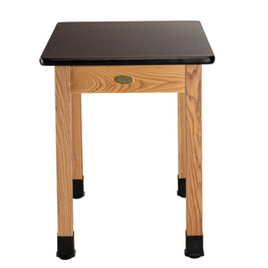 Personal Science Lab Table, Wood Frame, 24"x30"x30" H, Black High Pressure Laminate Top