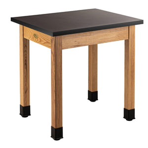 Personal Science Lab Table, Wood Frame, 24"x30"x30" H, Phenolic Top