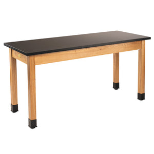 Science Lab Table, Wood Frame, 24"x48"x30"H, Trespa Top
