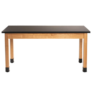 Science Lab Table, Wood Frame, 24"x60"x30"H, Trespa Top