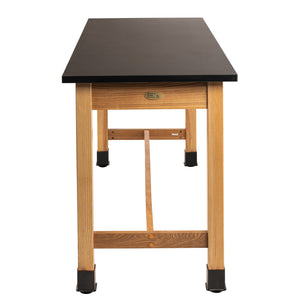 Science Lab Table, Wood Frame, 24"x48"x36"H, Epoxy Top