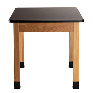 Personal Science Lab Table, Wood Frame, 30"x30"x30 H", Black High Pressure Laminate Top