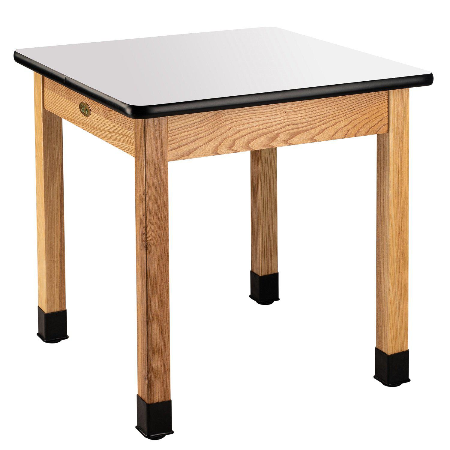 Personal Science Lab Table, Wood Frame, 30"x30"x30" H, Whiteboard Top