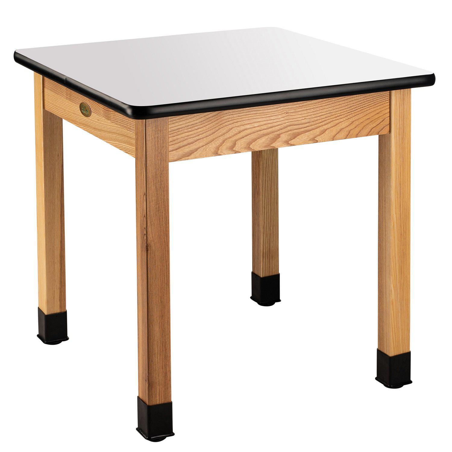 Personal Science Lab Table, Wood Frame, 30"x30"x36" H, Whiteboard Top