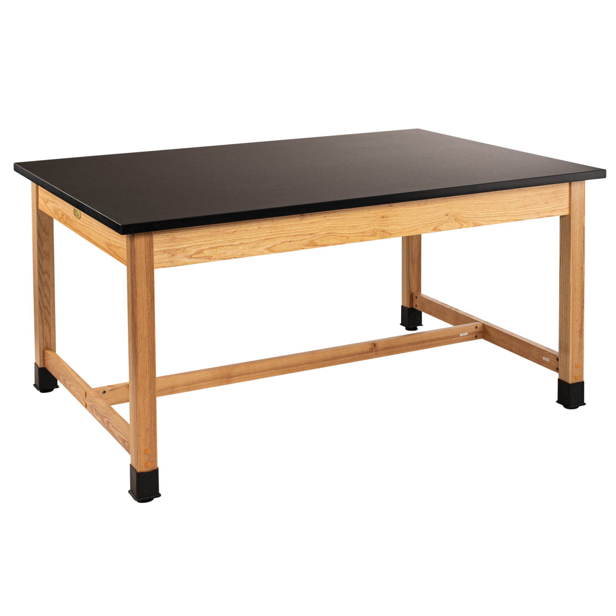 Science Lab Table, Wood Frame, 42"x60"x30"H, Chemical Resistant Top
