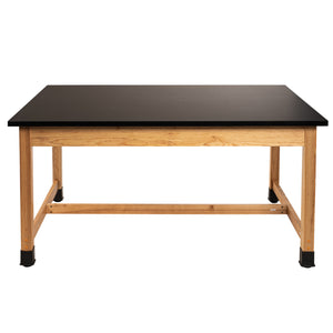 Science Lab Table, Wood Frame, 42"x60"x36"H, Trespa Top