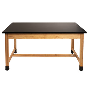Science Lab Table, Wood Frame, 42"x60"x30"H, Trespa Top