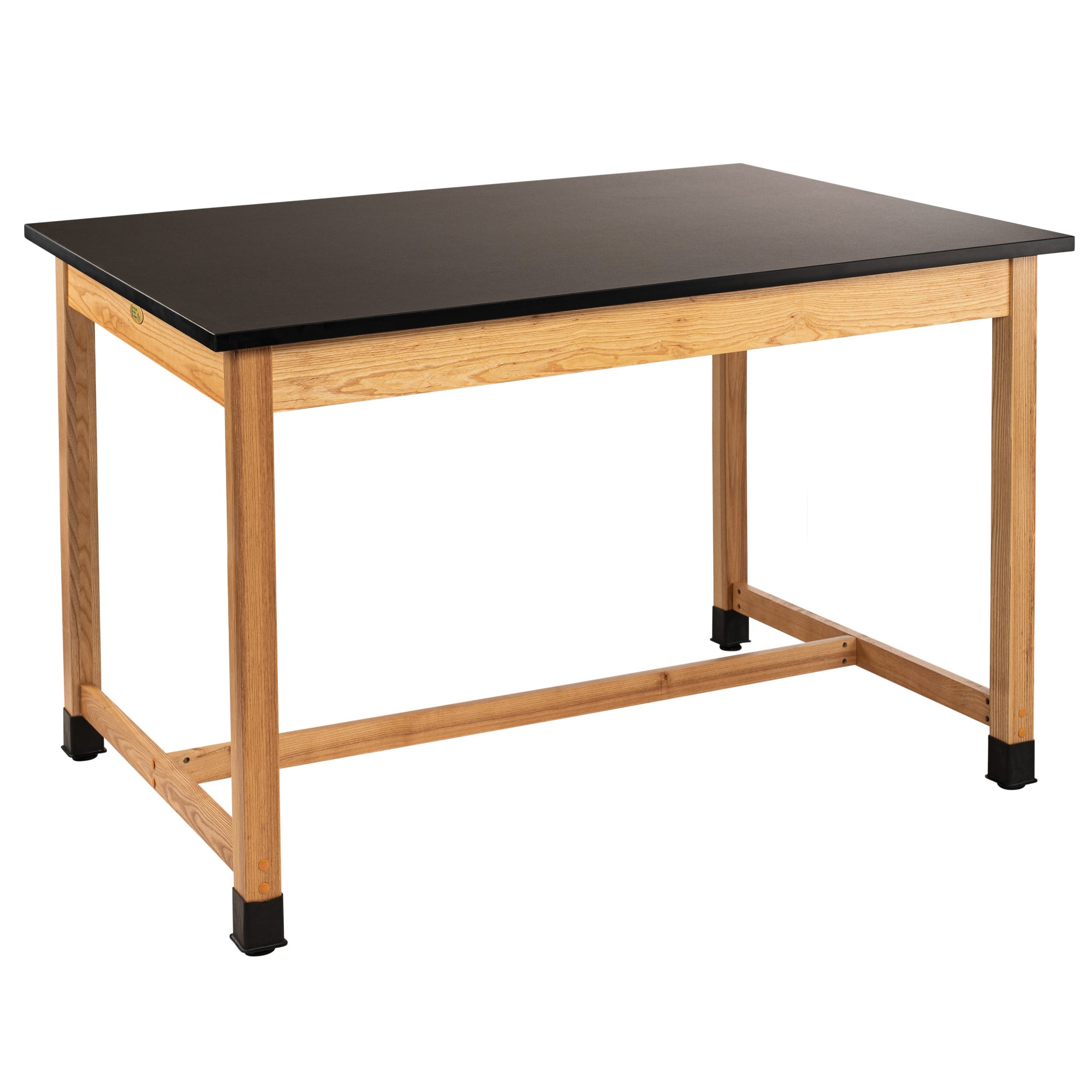 Science Lab Table, Wood Frame, 42"x60"x36"H, Chemical Resistant Top