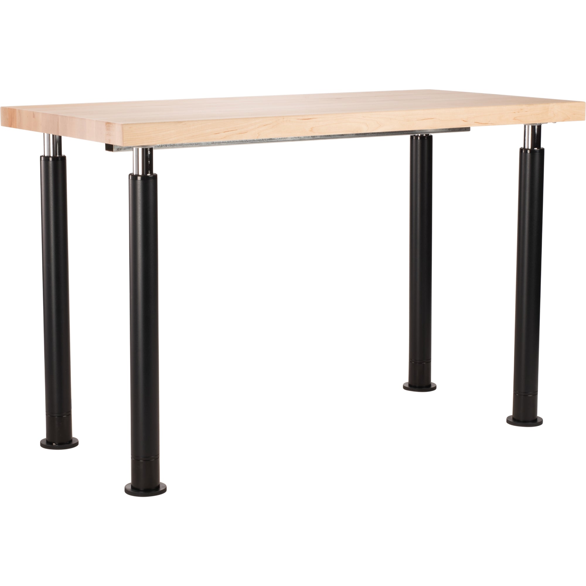 Designer Series Adjustable Height Science Table, 24" x 48" x 27"-42" H, Butcherblock Top