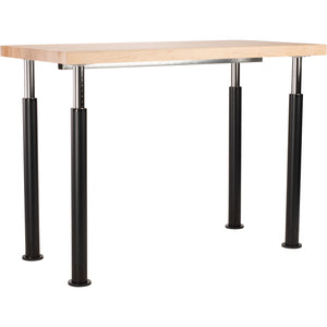 Designer Series Adjustable Height Science Table, 24" x 72" x 27"-42" H, Butcherblock Top