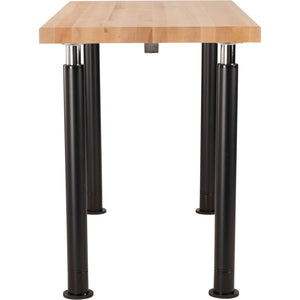 Designer Series Adjustable Height Science Table, 24" x 48" x 27"-42" H, Butcherblock Top