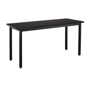 Heavy-Duty Fixed Height Utility Table, Black Frame, 30" x 42", High-Pressure Laminate Top with T-Mold Edge