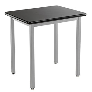 Heavy-Duty Fixed Height Utility Table, Soft Grey Frame, 24" x 30", High-Pressure Laminate Top with T-Mold Edge