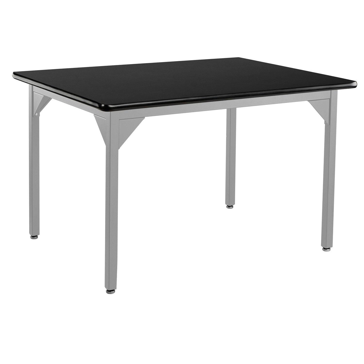 Heavy-Duty Fixed Height Utility Table, Soft Grey Frame, 36" x 48", High-Pressure Laminate Top with T-Mold Edge