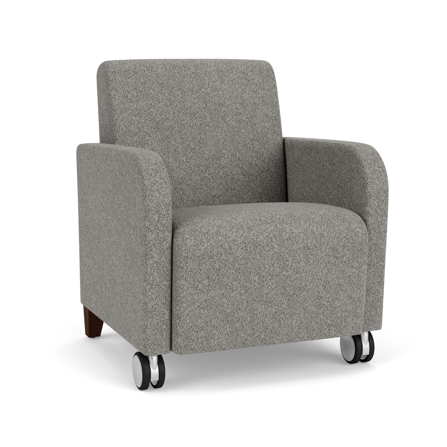 Siena Collection Reception Seating, Guest Chair with Front Casters, 400 lb. Capacity, Standard Fabric Upholstery, FREE SHIPPING