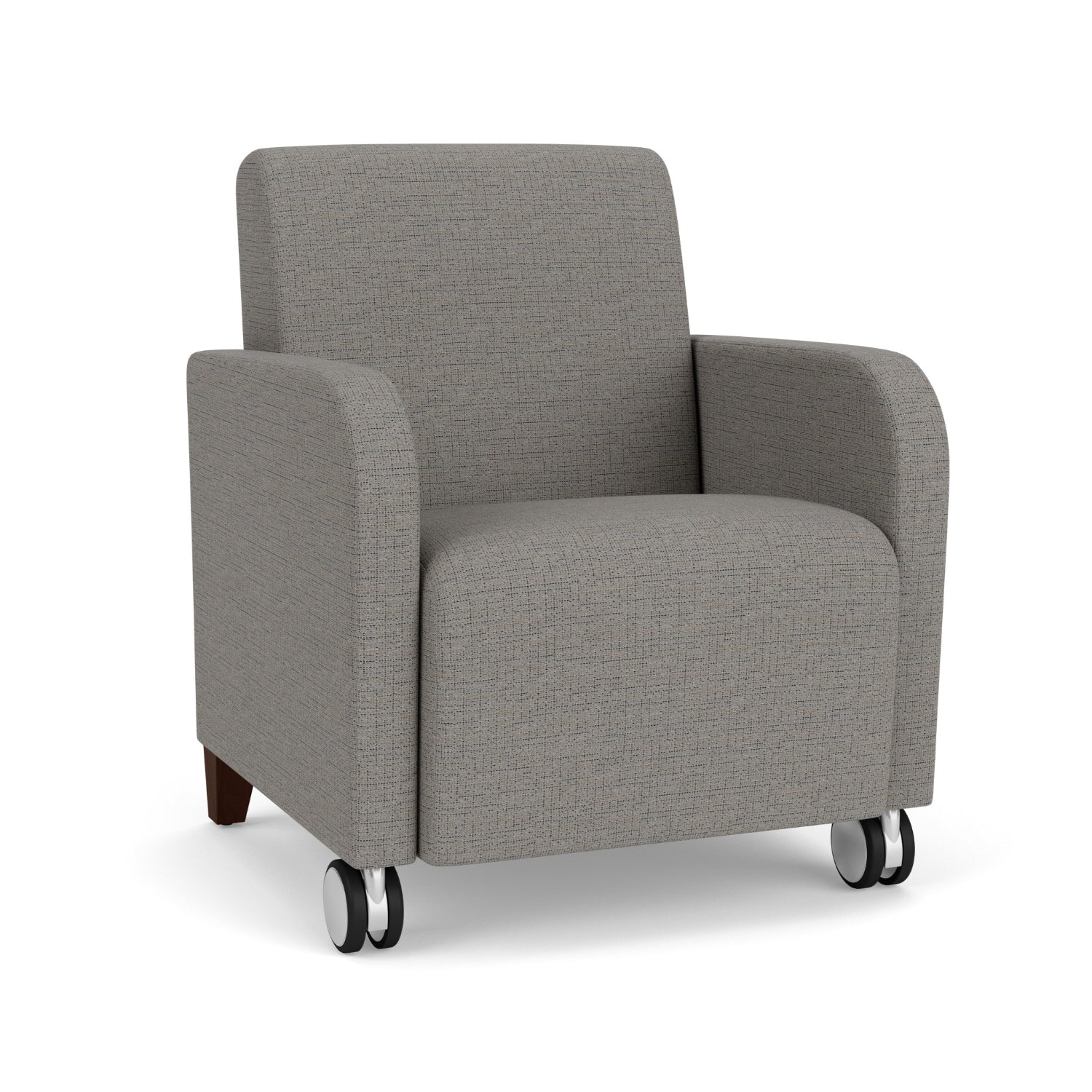 Siena Collection Reception Seating, Guest Chair with Front Casters, 400 lb. Capacity, Designer Fabric Upholstery, FREE SHIPPING