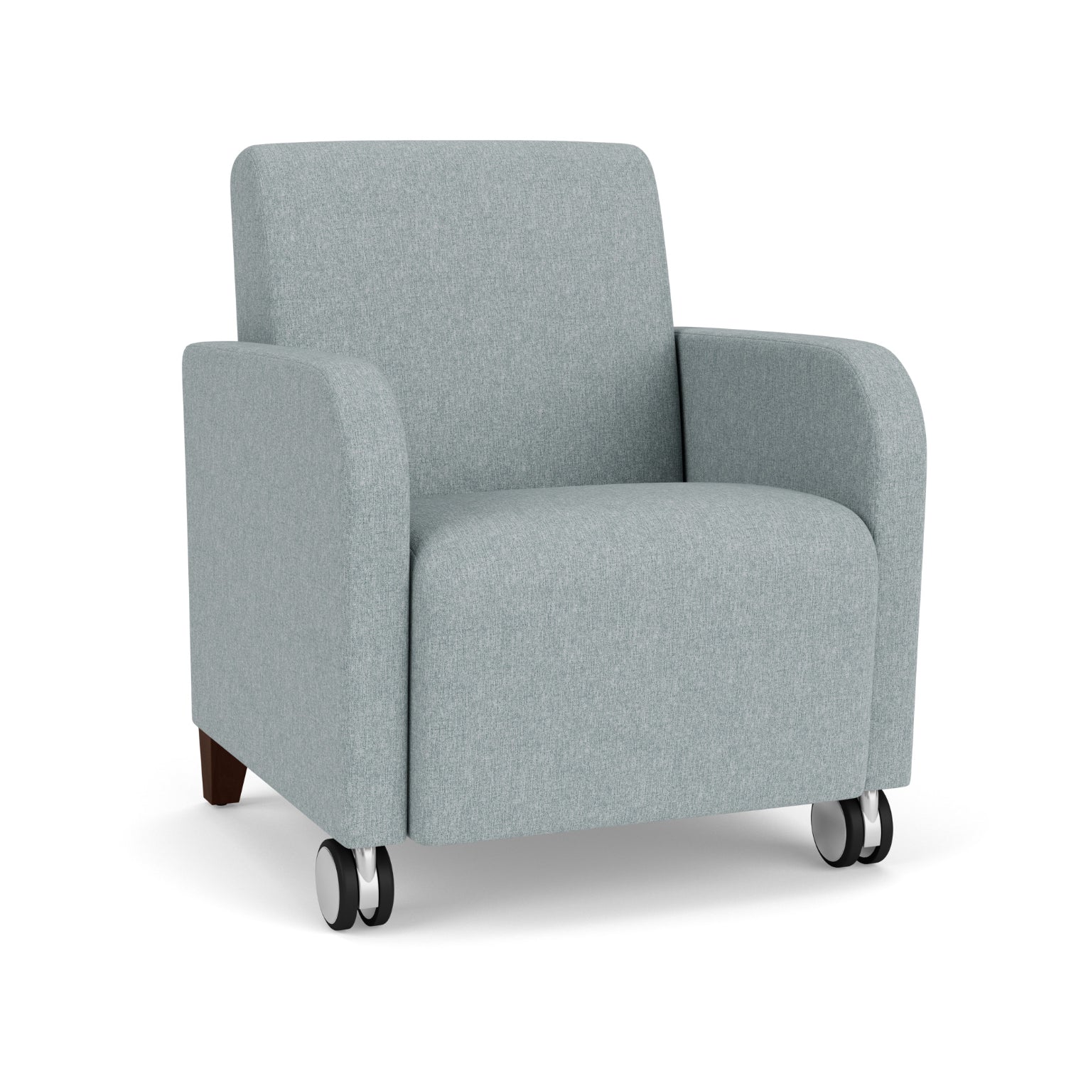 Siena Collection Reception Seating, Guest Chair with Front Casters, 400 lb. Capacity, Healthcare Vinyl Upholstery, FREE SHIPPING