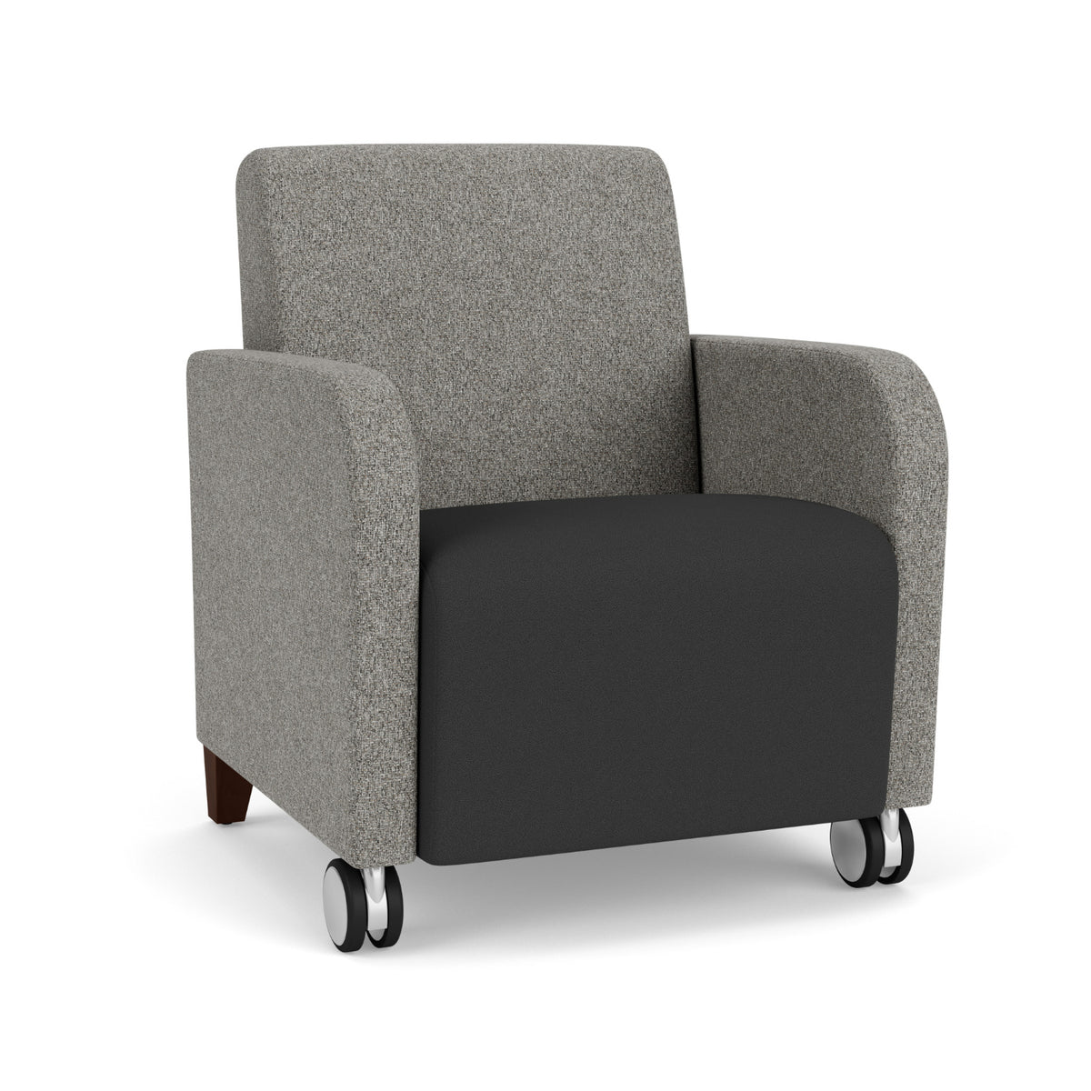 Siena Collection Reception Seating, Guest Chair with Front Casters, 400 lb. Capacity, Standard Fabric Upholstery, FREE SHIPPING