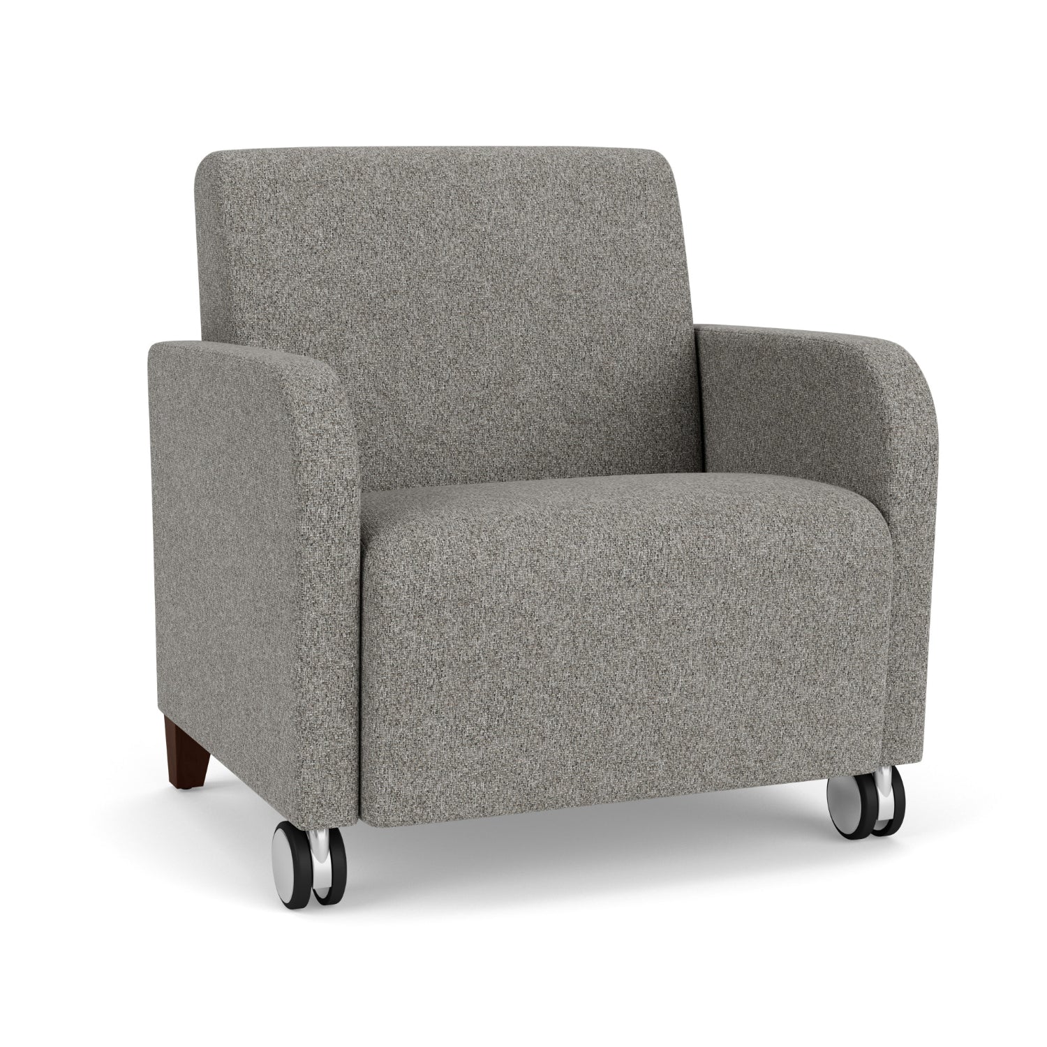 Siena Collection Reception Seating, Oversize Guest Chair with Front Casters, 500 lb. Capacity, Standard Fabric Upholstery, FREE SHIPPING