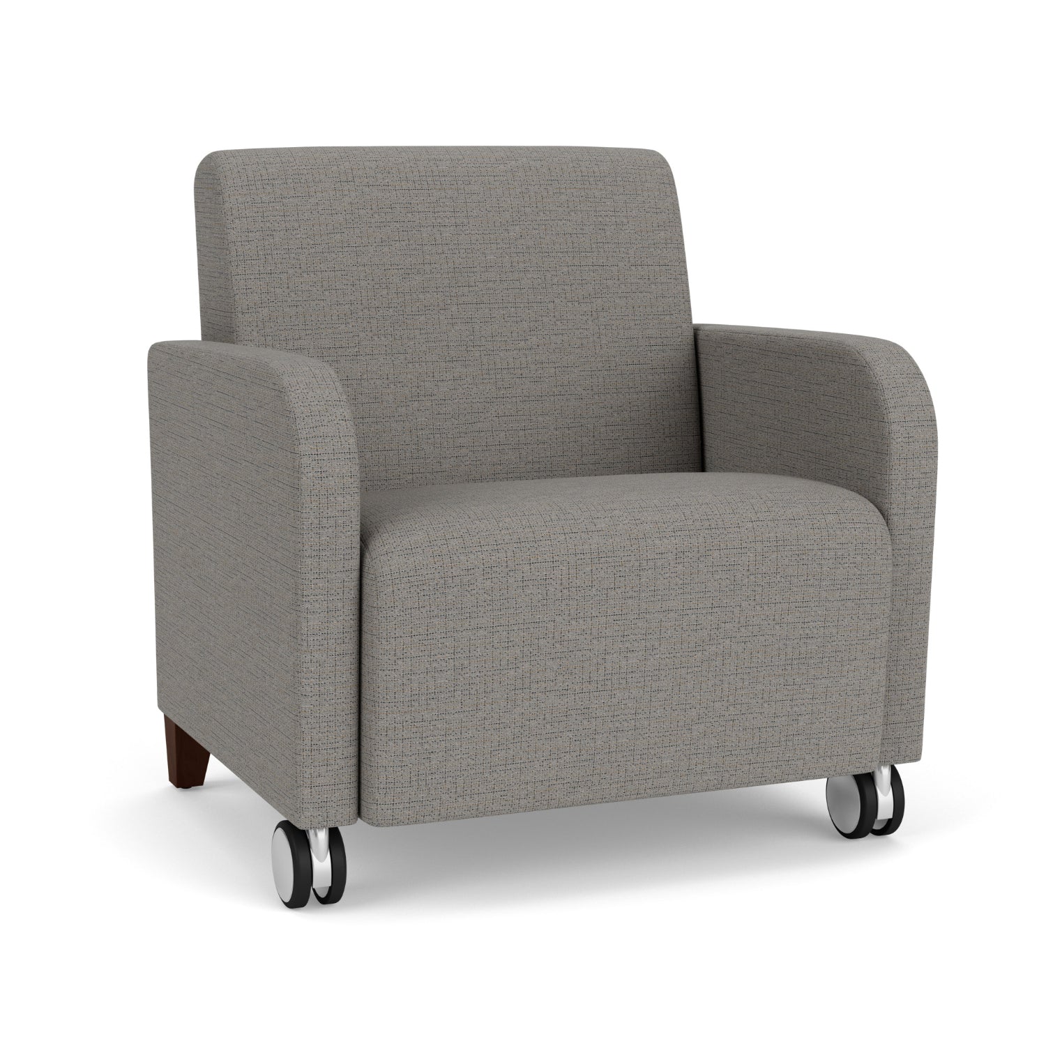 Siena Collection Reception Seating, Oversize Guest Chair with Front Casters, 500 lb. Capacity, Designer Fabric Upholstery, FREE SHIPPING